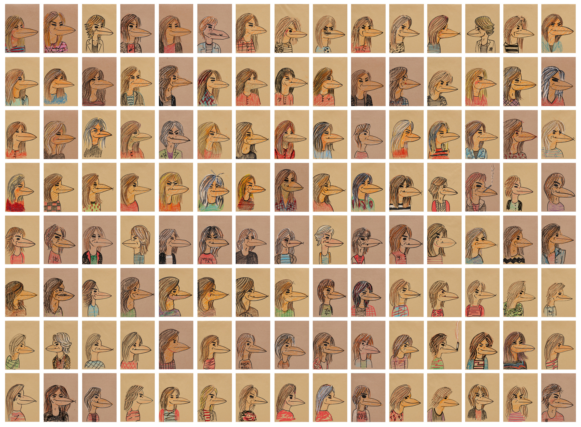 Abdul Vas. ACDC. Cliff Williams Portrait "Down Payment Blues" Powerage, 2012. (polyptych)