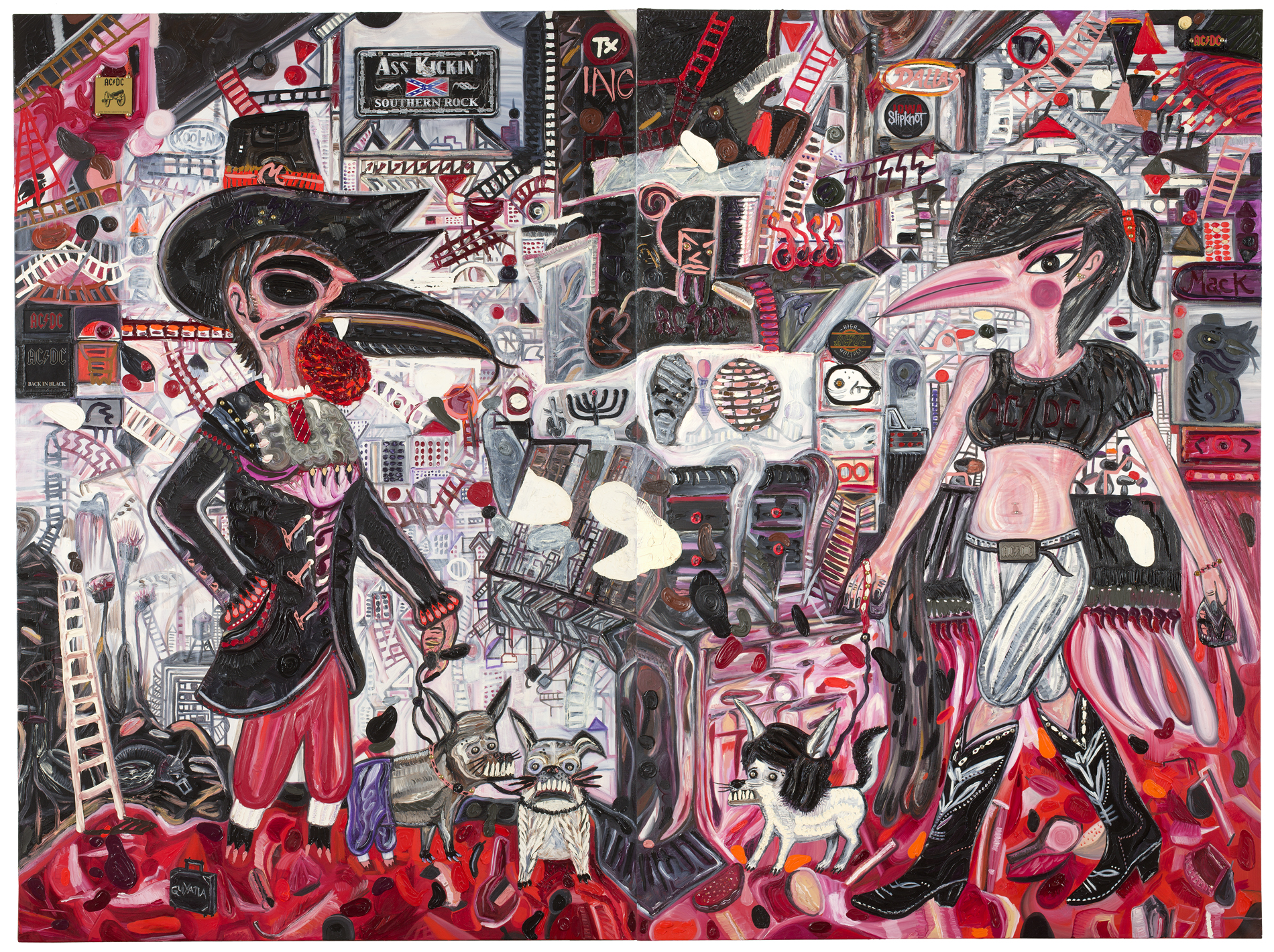 Abdul Vas. Rock ´N´ Roll. Cucarachero Dul Jewish, Laica & Patticcas Alcanhizana, 2007 (diptych)